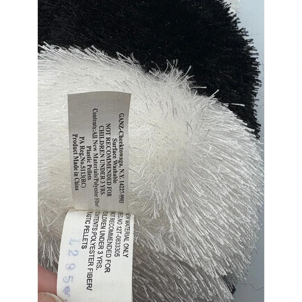 Webkinz Panda Plush Ganz HM111‎ Black White Stuffed Animal Toy